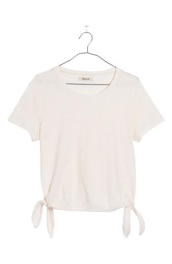 Women's Madewell Modern Side Tie Top - White