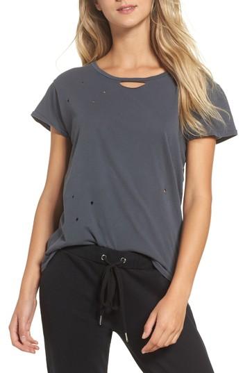 Women's Ragdoll Distressed Tee - Grey