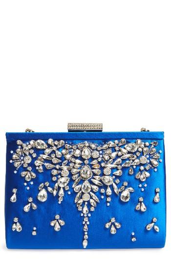 Badgley Mischka Adele Frame Clutch - Blue