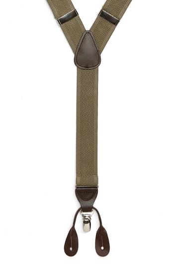 Men's Nordstrom Men's Shop Convertible Stretch Suspenders, Size - Tan Doeskin