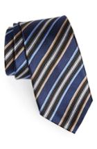 Men's Nordstrom Men's Shop Striped Silk Tie, Size - Blue
