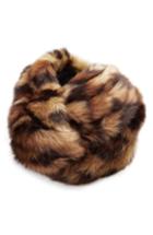 Gucci Leopard Faux Fur Turban - Brown
