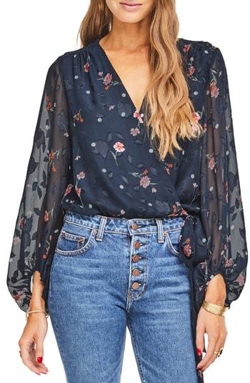 Women's Astr The Label Jill Tie Front Bodysuit