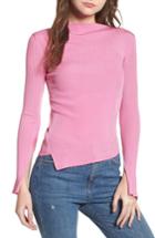 Women's Topshop Boutique Slash Neck Asymmetrical Top Us (fits Like 0-2) - Pink