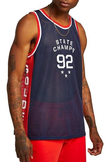 Men's Topman State Champs Mesh Tank - Black
