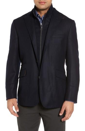 Men's Kroon Ritchie Aim Hybrid Classic Fit Wool & Cashmere Sport Coat R - Blue