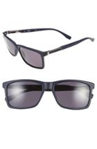 Men's Boss '0704ps' 57mm Polarized Sunglasses - Blue/ Ruthenium/ Smoke