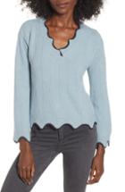 Women's Codexmode Scallop Hem Pullover - Blue