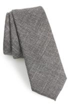 Men's 1901 Arvida Solid Cotton Tie, Size - Black