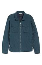 Men's Scotch & Soda Quilted Shirt Jacket, Size - Blue