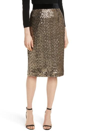Women's Milly Classic Sequin Pencil Skirt