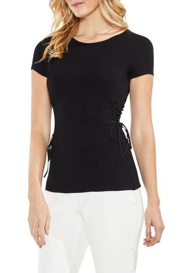 Women's Vince Camuto Side Lace-up Top, Size - Black