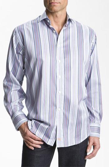 Men's Thomas Dean Stripe Sport Shirt