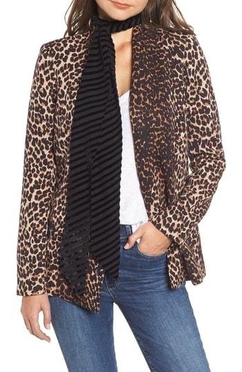 Women's Paige Burnout Velvet Stripe Skinny Scarf