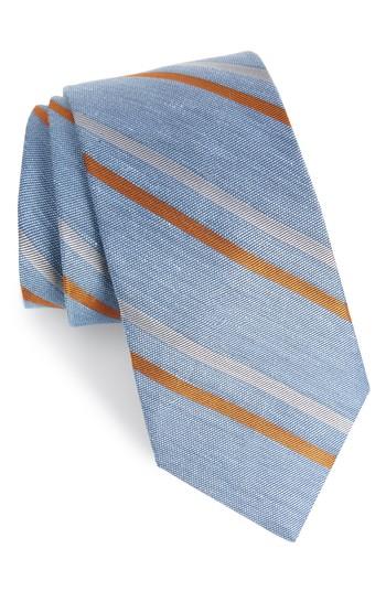Men's The Tie Bar Pep Stripe Tie, Size X-long - Blue