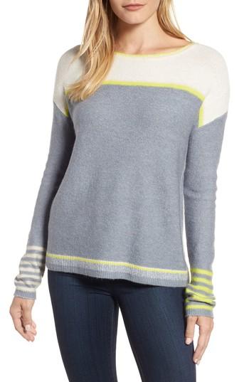 Women's Caslon Button Back Sweater - Blue