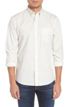 Men's Nordstrom Men's Shop Trim Fit Non-iron Dobby Sport Shirt - Ivory