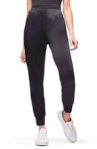 Women's Good American Satin Jogger Pants - Black