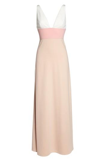 Women's Jill Jill Stuart Colorblock V-neck Gown - Pink