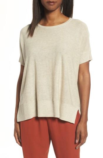 Women's Eileen Fisher Tencel & Merino Wool Top - Beige