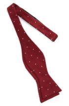 Men's Calibrate Houndstooth Dot Silk Bow Tie, Size - Red