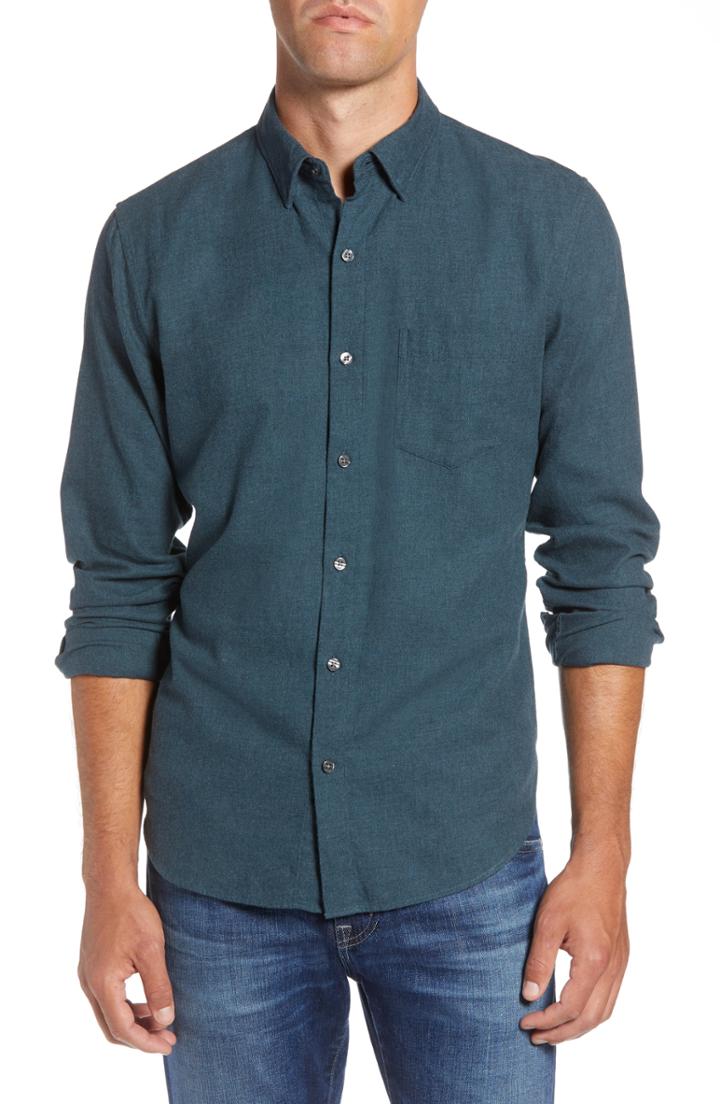 Men's Bonobos Slim Fit Brushed Sport Shirt - Green