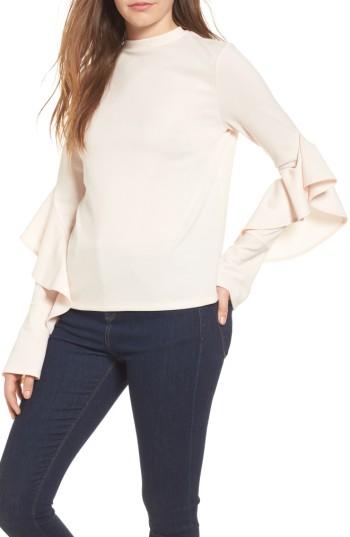 Women's Leith Ruffle Sleeve Top, Size - Pink