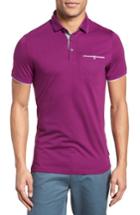 Men's Ted Baker London Derry Modern Slim Fit Polo (m) - Purple