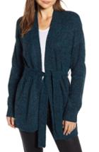 Women's Chelsea28 Fluffy Tie Waist Cardigan, Size - Blue/green