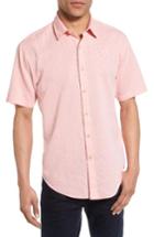 Men's James Campbell 'ellerbe' Regular Fit Short Sleeve Sport Shirt - Orange