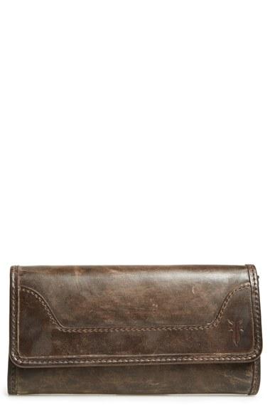 Women's Frye 'melissa' Continental Wallet - Grey