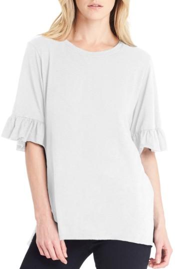 Women's Michael Stars Ruffle Sleeve Top, Size - White