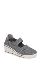 Women's Bernie Mev. Frontier Woven Mary Jane Wedge Us / 36eu - Grey