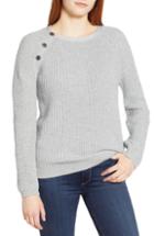 Women's Caslon Raglan Sleeve Sweater - Grey