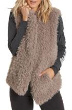 Women's Billabong Furever Love Faux Fur Vest - Ivory