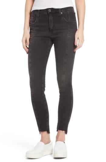 Women's Ag The Farrah High Waist Ankle Skinny Jeans - Black