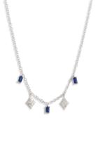 Women's Meira T Sapphire & Diamond Charm Necklace