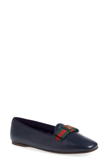 Women's Gucci 'gallipoli' Smoking Flat .5us / 38.5eu - Blue
