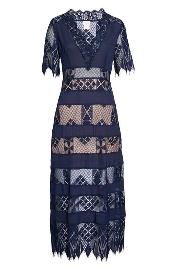 Women's Foxiedox Bravo Zulu Lacy Paneled Dress - Blue