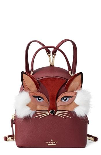 Kate Spade New York So Foxy - Binx Leather Backpack - Red
