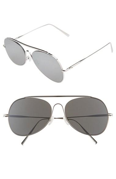 Women's Acne Studios 'large Spitfire' 57mm Aviator Sunglasses -