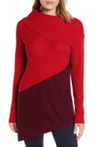 Women's Vince Camuto Asymmetrical Colorblock Tunic Sweater - Red