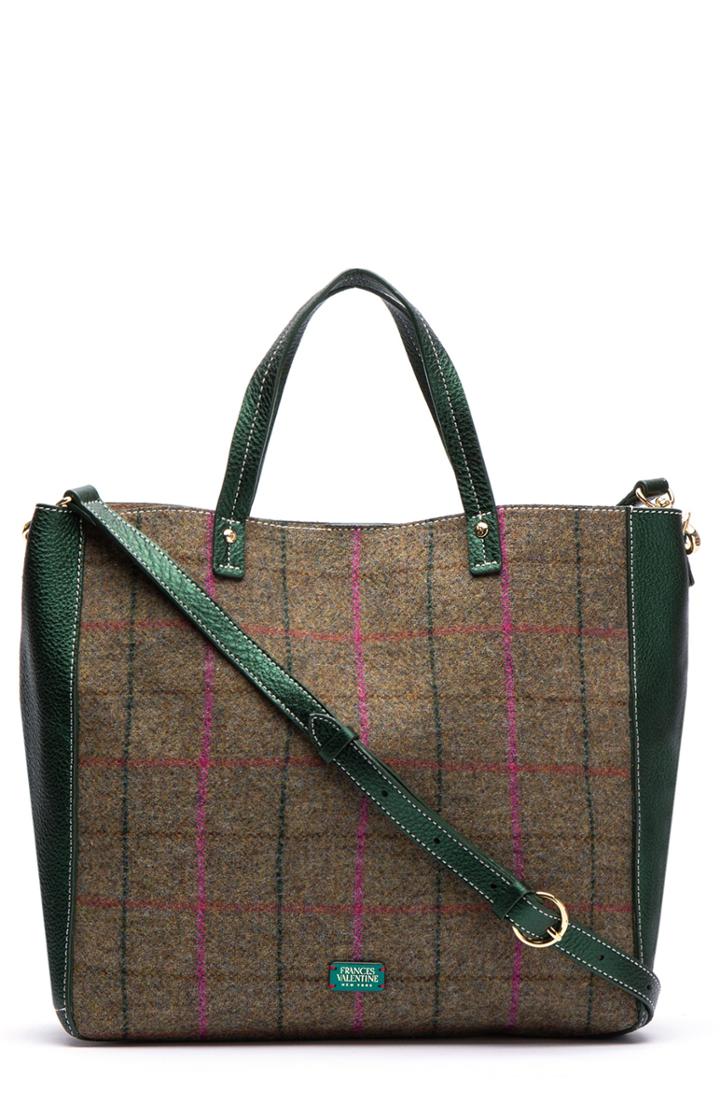 Frances Valentine Large Margaret Wool & Leather Tote - Brown