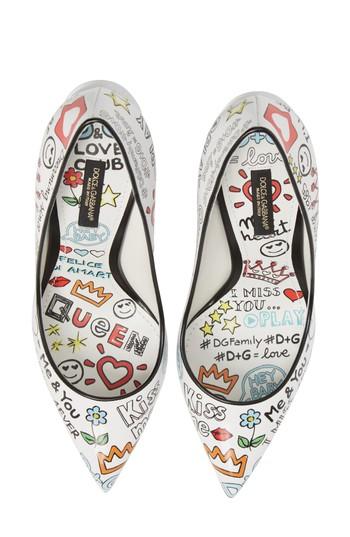 Women's Dolce & Gabbana Graffiti Pump .5us / 36eu - White