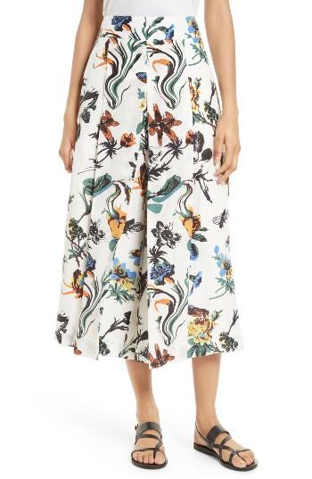 Women's Tibi Gothic Floral Nerd Crop Pants