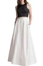 Women's #levkoff Two-piece Satin A-line Gown