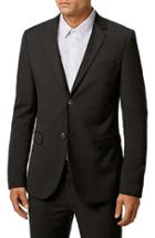 Men's Topman Ultra Skinny Black Suit Jacket - Black