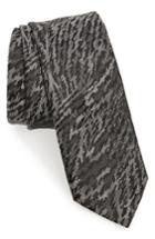 Men's Lanvin Jacquard Silk Skinny Tie, Size - Black