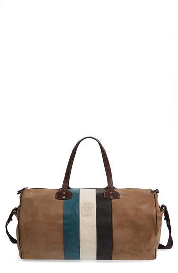 Ghurka Grove Stripe Leather Duffel Bag -