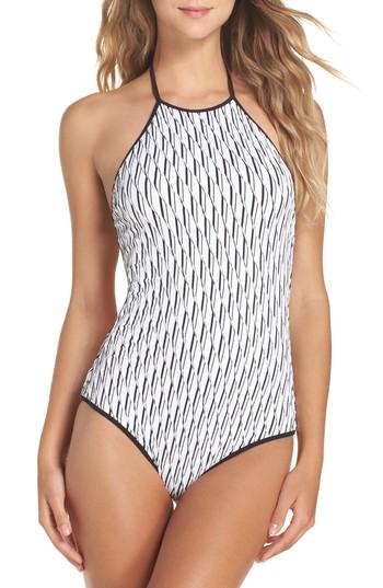 Women's Diane Von Furstenberg Textured One-piece Swimsuit